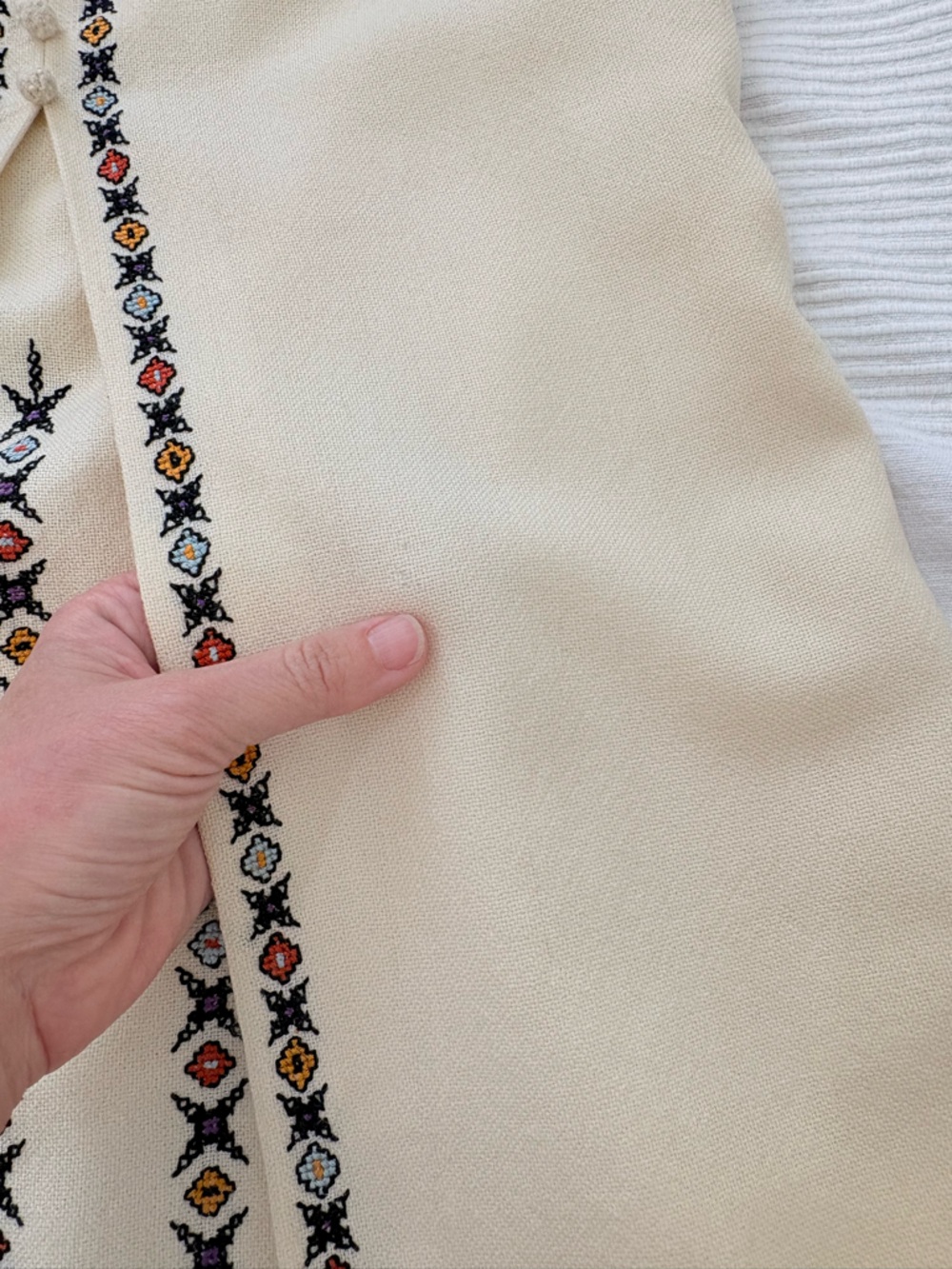 Vintage Narodna Radinost Beograd Folk Art Handcrafted Dress - Size 42 - Picture 13 of 14